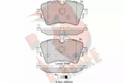 R BRAKE rb2211 -  Комплект тормозных колодок, дисковый тормоз